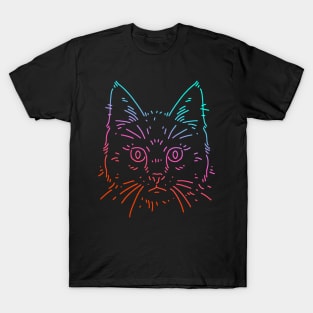 Cat Face In Colors T-Shirt